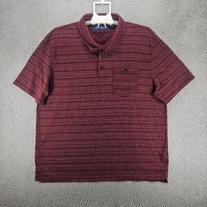 English Laundry Mens XXL Polo Shirt Burgundy Heather Space Dye Short Sleeve